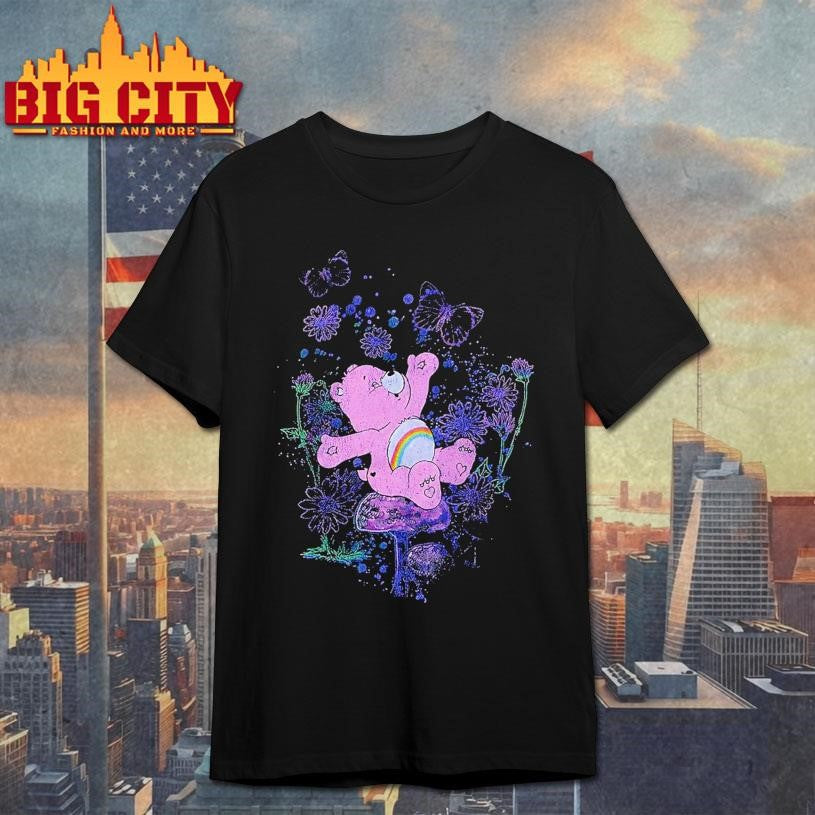 Care Bears Cheer Bear Vintage Floral New Shirt