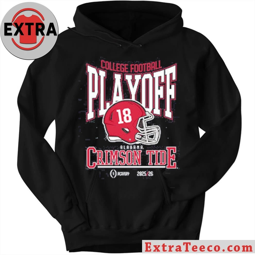 College Football Playoff 2025-26 Alabama Playoff Bound Helmet And Logo Shirt