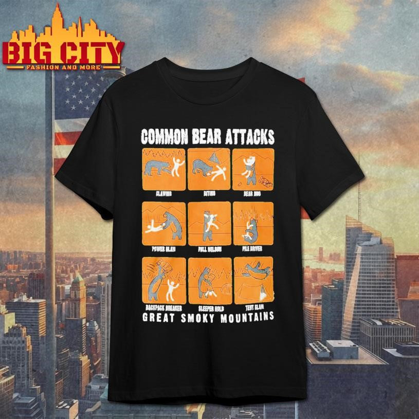 Common Bear Attacks Great Smoky Mountains 2025 New Shirt