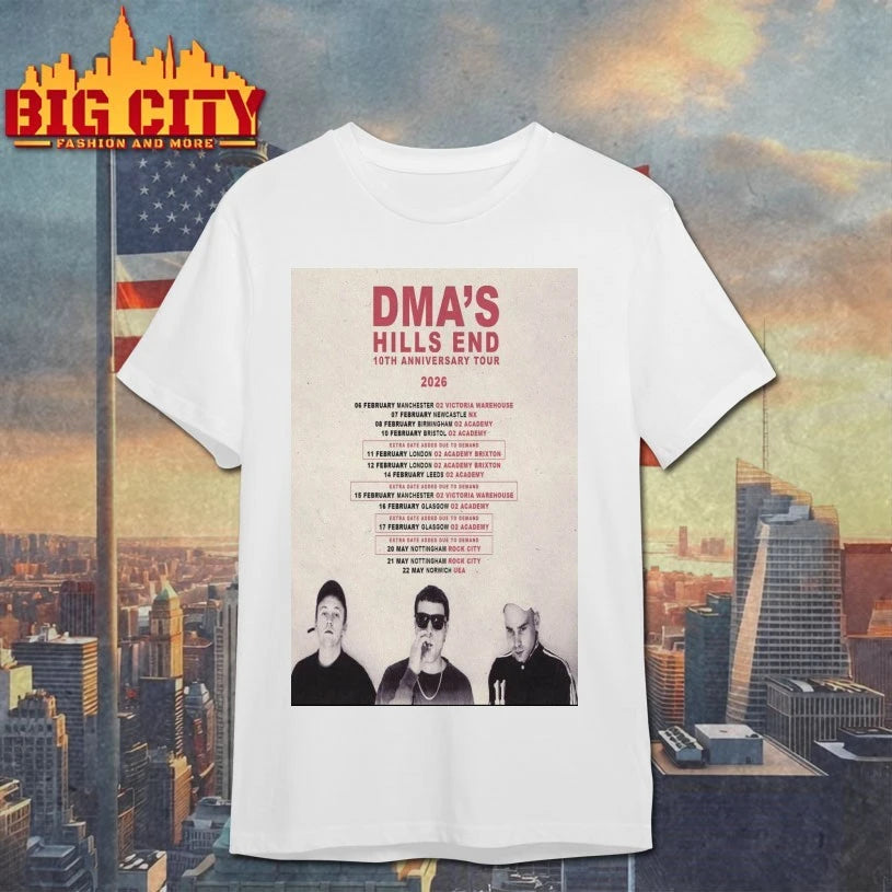DMA’S Hills End 10th Anniversary Tour 2026 Poster Shirt