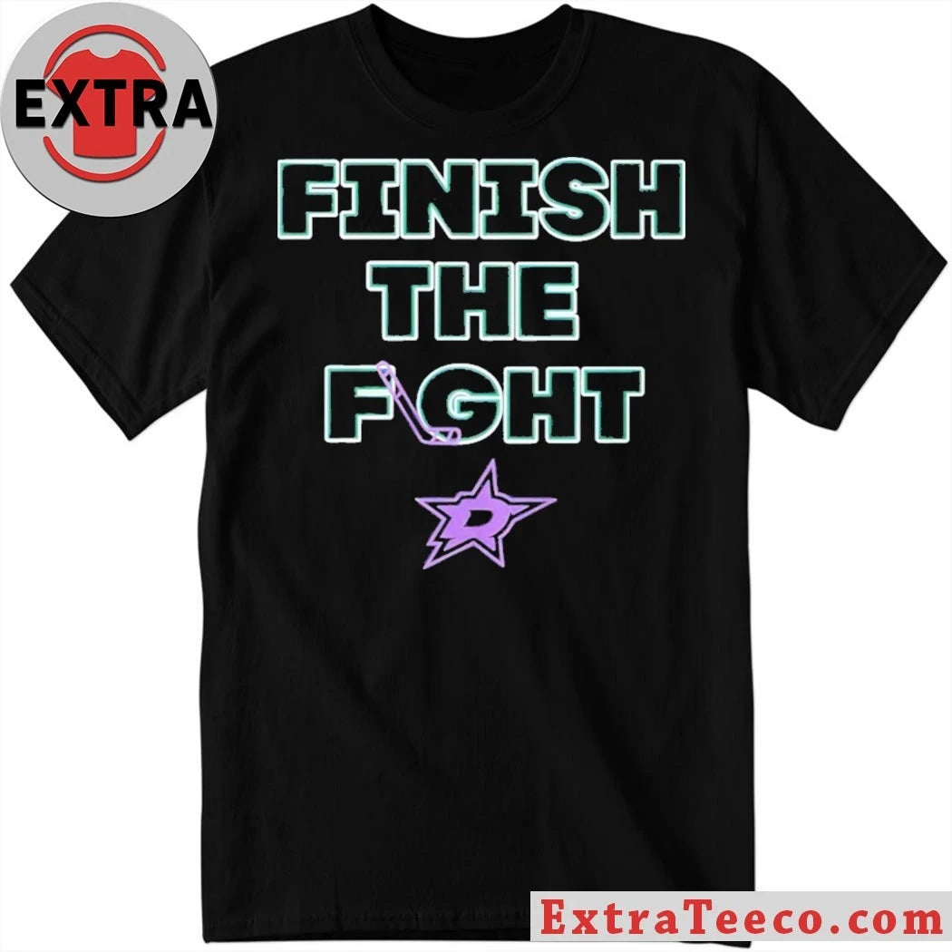 Dallas Stars Hockey Finish The Fight Logo Shirt
