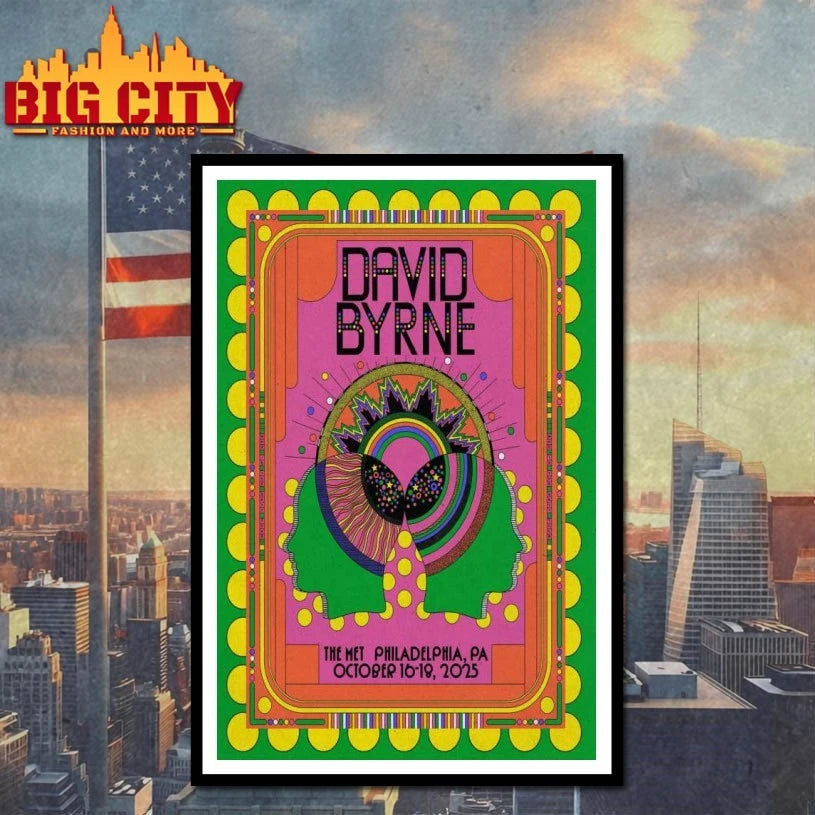 David Byrne Philadelphia Tour 2025 Poster Shirt