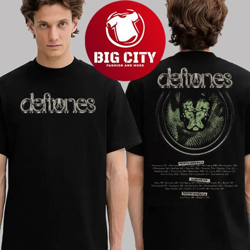 Deftones Merch Tee 2025 North American Tour Europe Uk Tour And South American Tour Schedue The Private Music Album Cover New Shirt