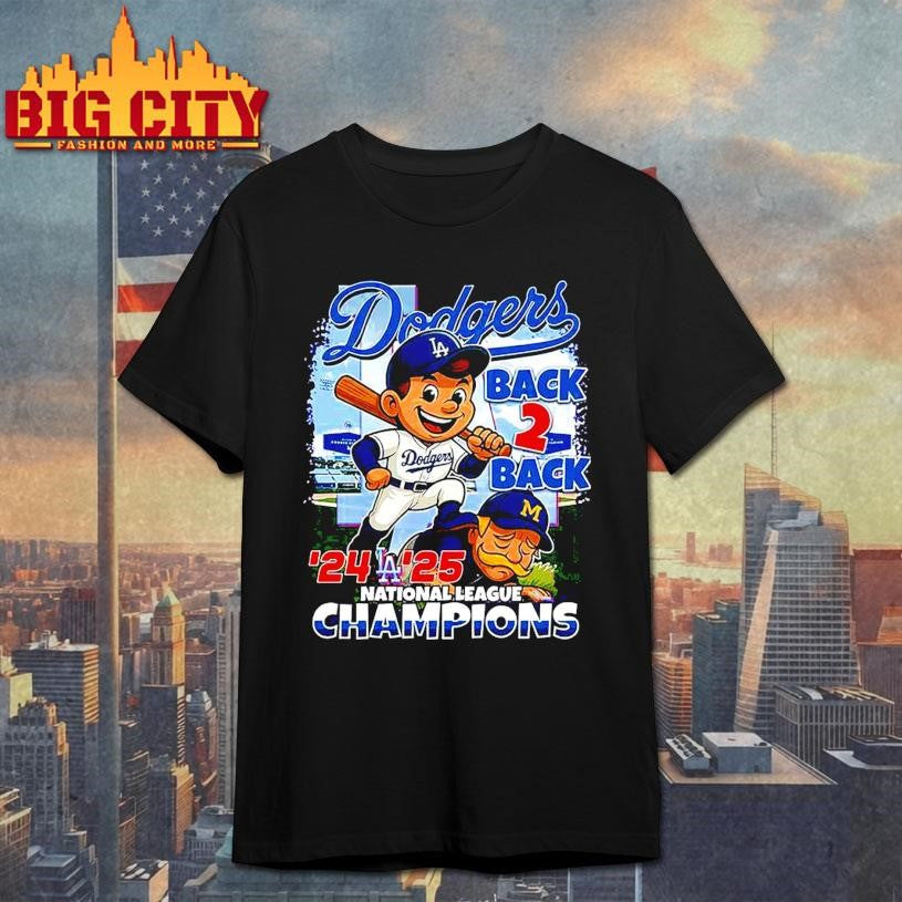 Dodgers Back 2 Back National League Champions 24 25 New Shirt