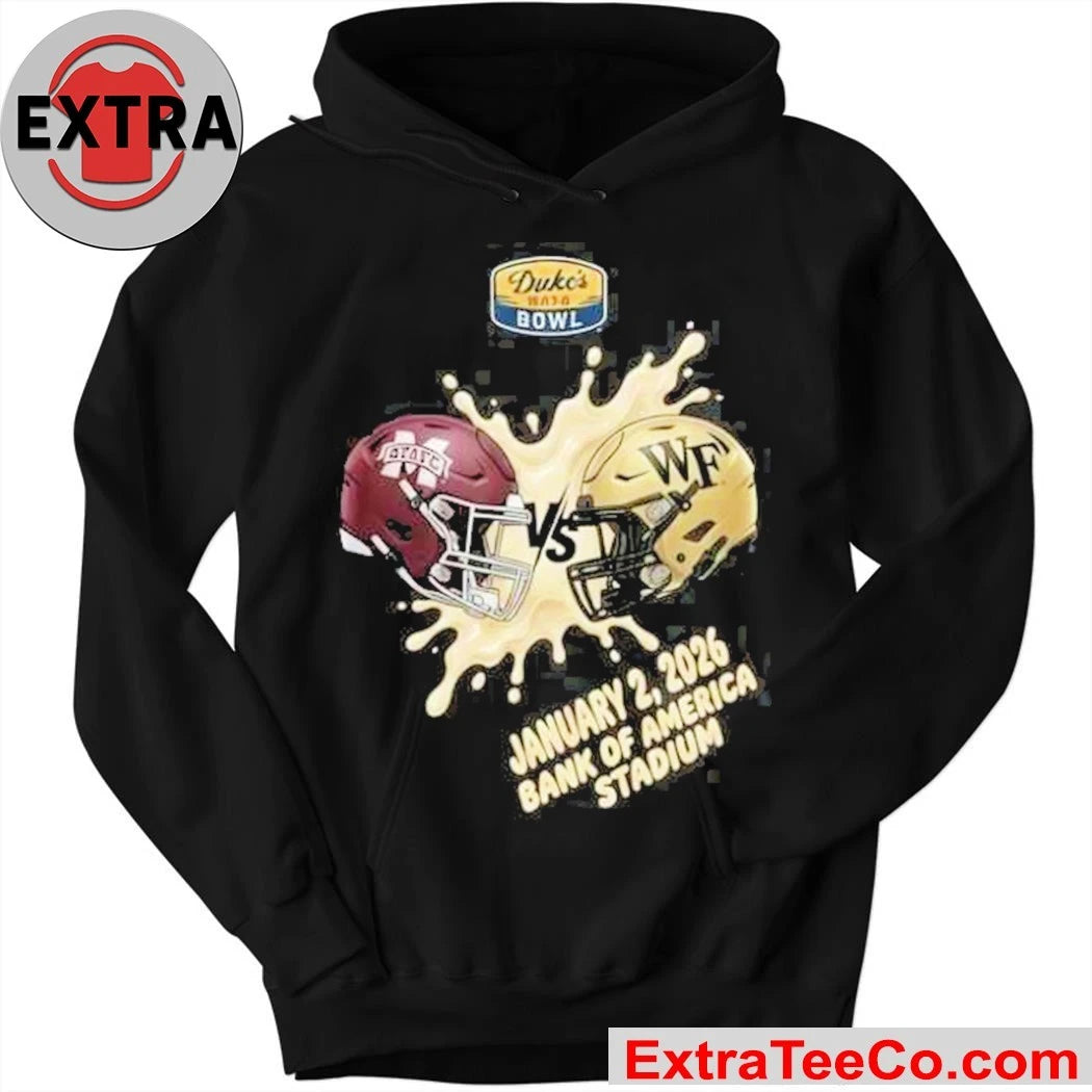 Duke’s Mayo Bowl 2026, game between Mississippi State Bulldogs and Wake Forest Demon Deacons, Bank of America Stadium, Charlotte, North Carolina, January 2, 2026 Shirt