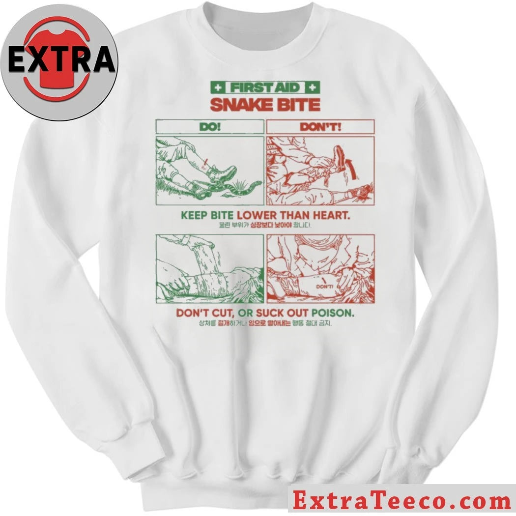 First Aid Snake Bite Keep Bite Lower Than Heart New T-Shirt