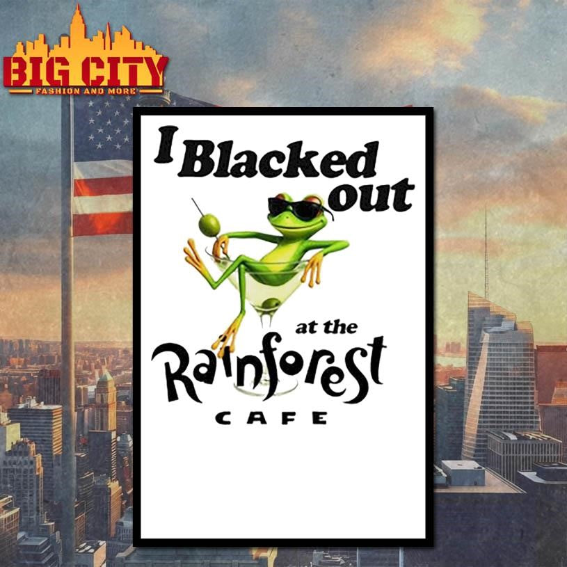 Frog Martini Glass I Blacked Out At The Rainforest Cafe 2025 Shirt