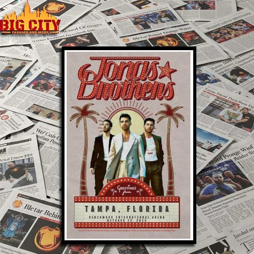Funny Jonas Brothers October 22 2025 Amalie Arena, Tampa, FL Poster Shirts