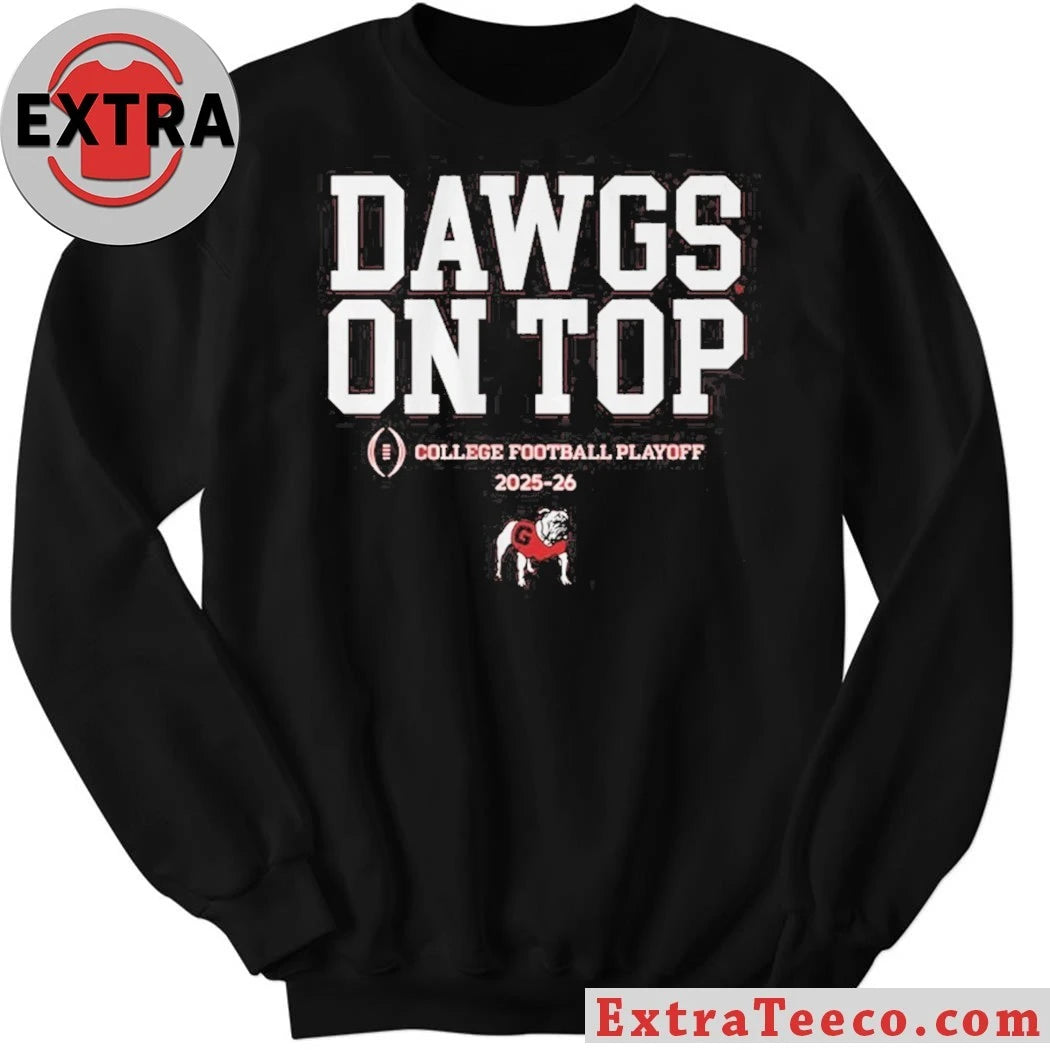 Georgia Bulldogs Dawgs On Top College Football Playoff – CFP 2025-26 Season Logo Shirt