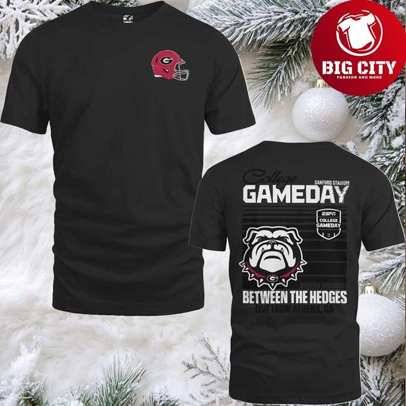 Georgia Bulldogs Merch College GameDay Georgia 2025 New Two Sided Shirt
