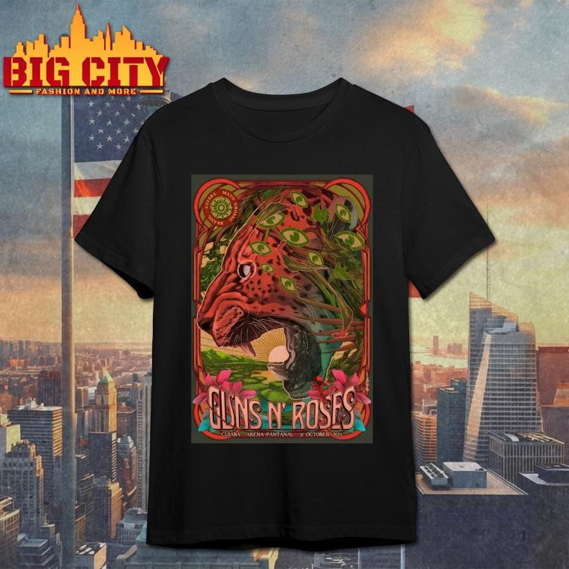Guns N’ Roses Oct 31 2025 Cuiabá Event Poster Shirt