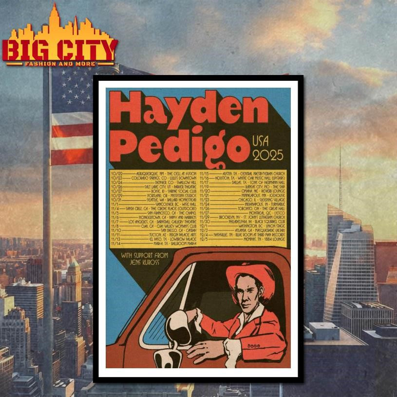 Hayden Pedigo USA 2025 Tour Poster Shirt