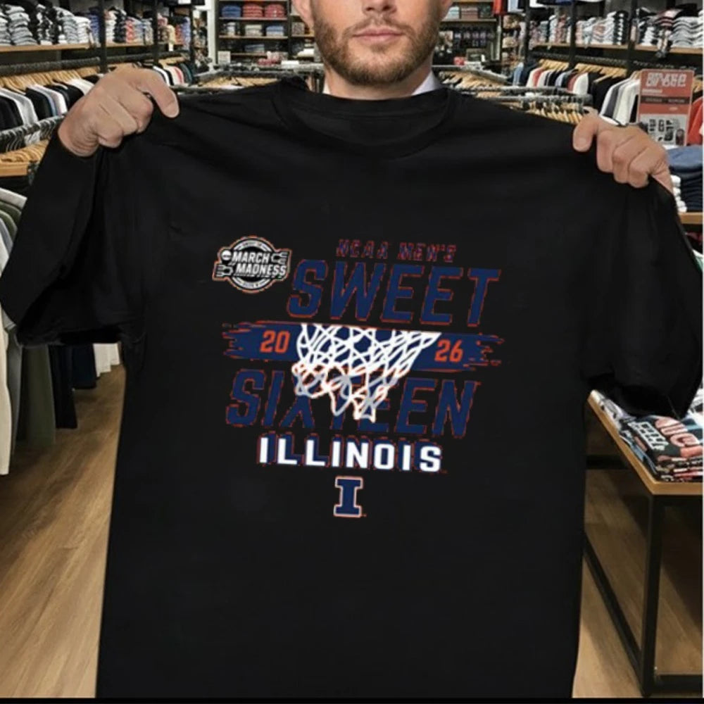 Illinois Fighting Illini Orange Blue 84 2026 NCAA March Madness Sweet 16 Bound Shirt