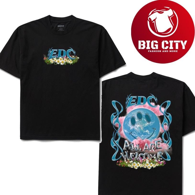 Insomniac Shop Store Merch Edc Smiley Earth Ss 2025 New Two Sided Shirt