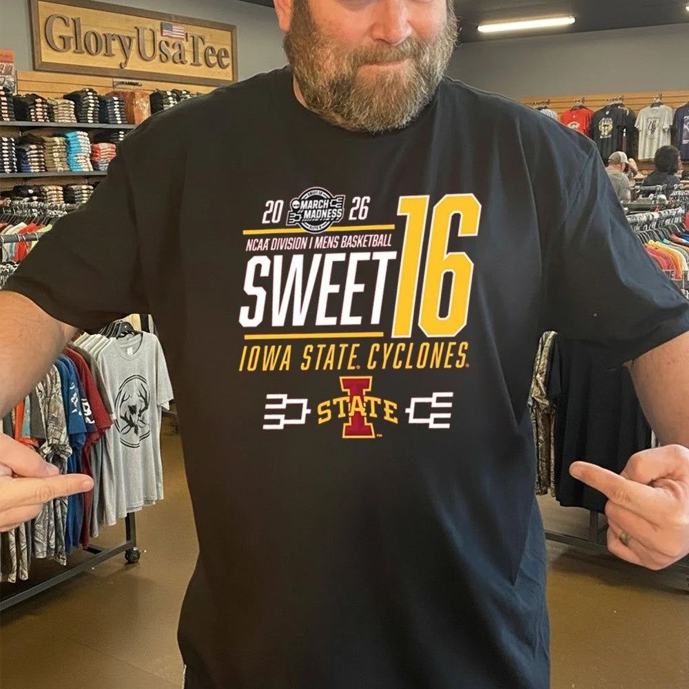 Iowa State Cyclones 2026 NCAA March Madness Sweet 16 Bound Short Sleeve Shirt