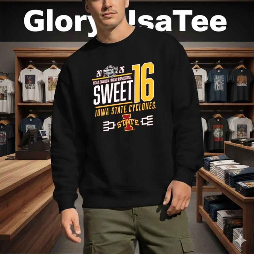 Iowa State Cyclones 2026 NCAA March Madness Sweet 16 Bound Short Sleeve Shirt