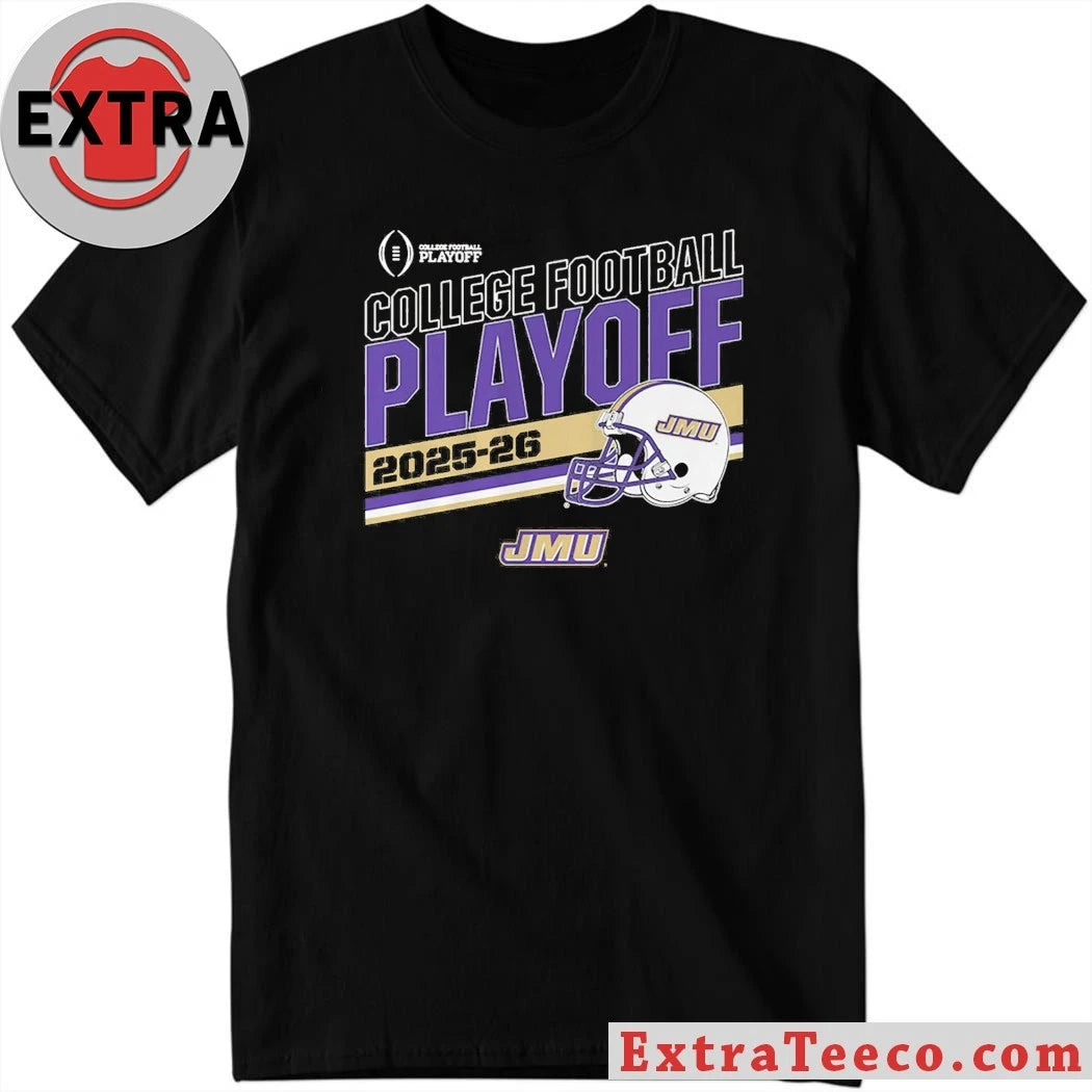 JMU Football 2025 CFB Playoff Stripe James Madison Dukes College Football Playoff Shirt James Madison Dukes Football Tee