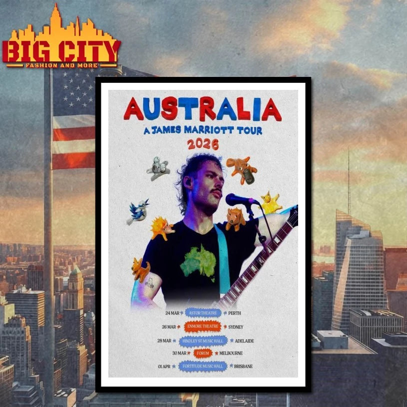 James Marriott Live Australia 2026 Poster Shirt