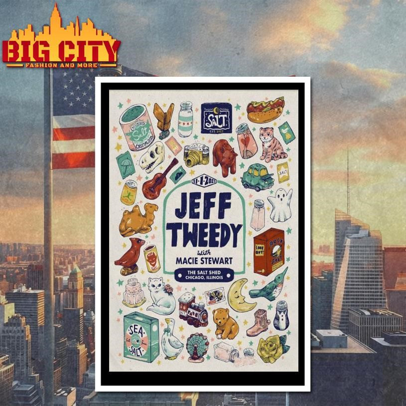 Jeff Tweedy The Salt Shed in Chicago IL Nov 1 2025 Poster Shirt