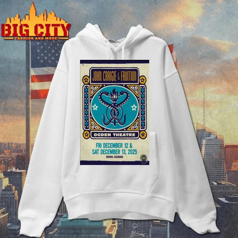 John Craigie And Fruition Live Ogden Theatre Denver, CO Poster shirts