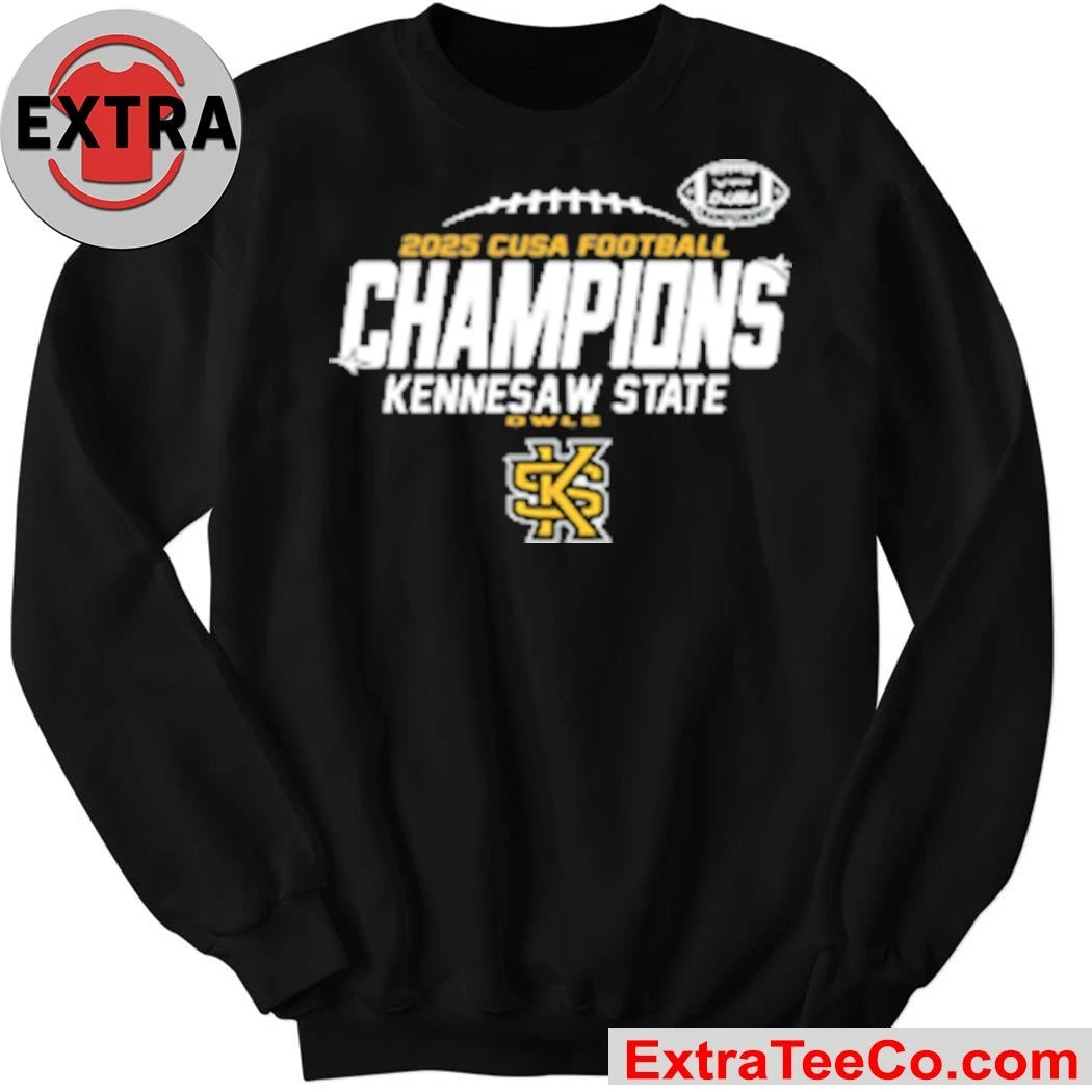 Kennesaw State Owls 2025 C-USA Champs Logo T-Shirt