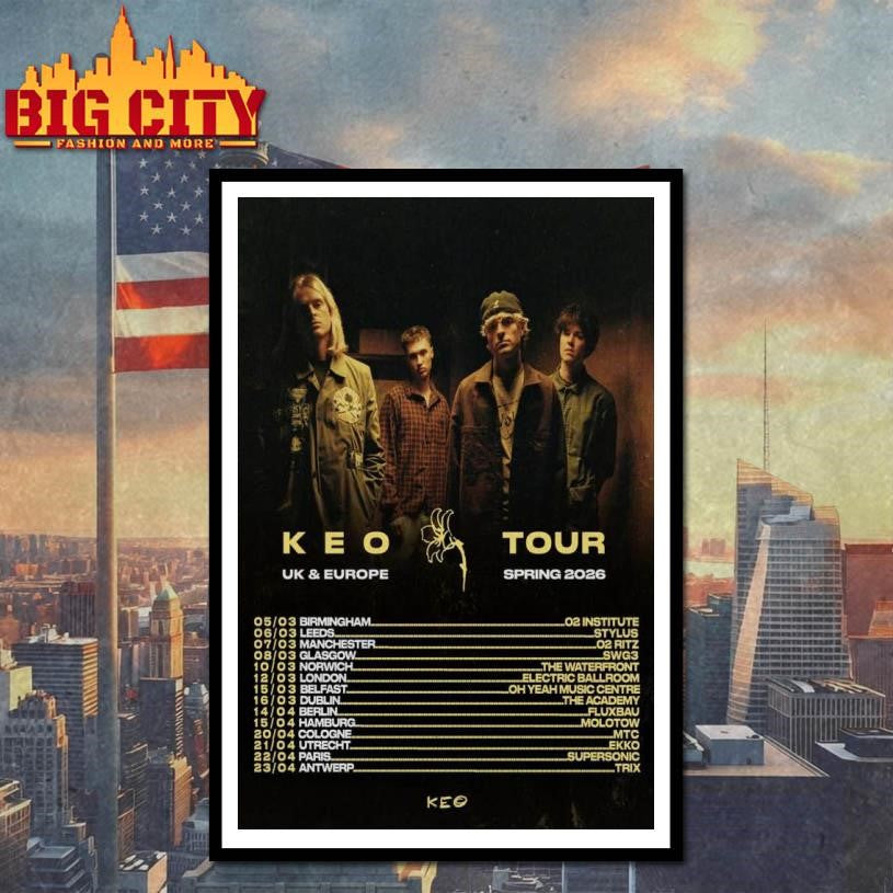 Keo Band UK and Europe Spring 2026 Poster Shirt