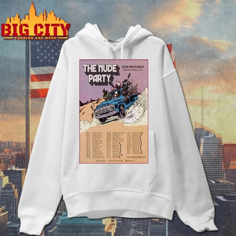 Look Who’s Back 2026 North American Tour The Nude Party Poster Shirt