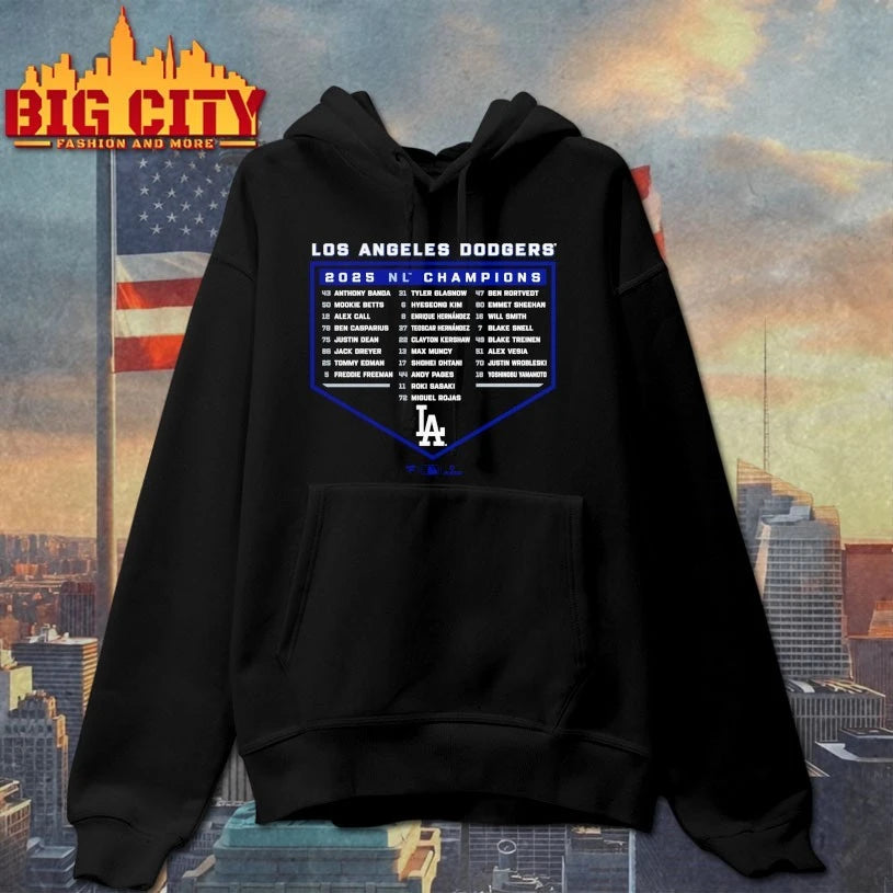 Los Angeles Dodgers 2025 National League Champions list name Shirt