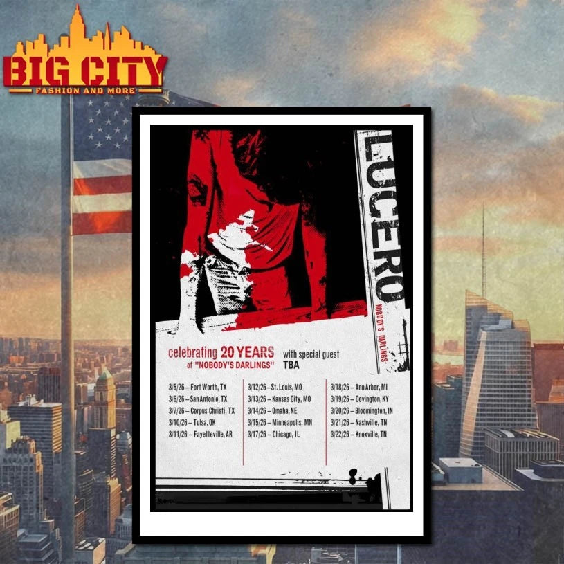 Lucero Nobody’s Darlings Tour 2026 Poster Shirt