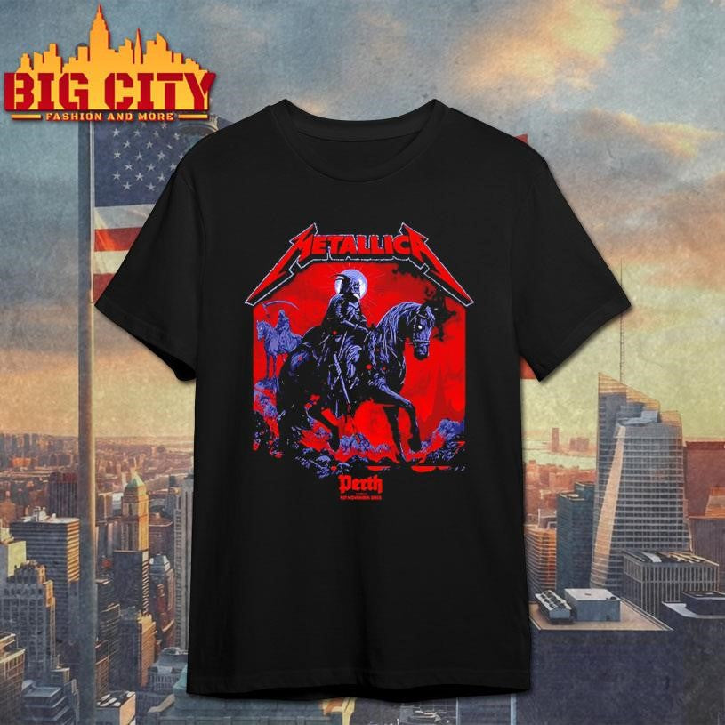 Metallica Perth 2025 Western Australia Optus Stadium Exclusive Shirt