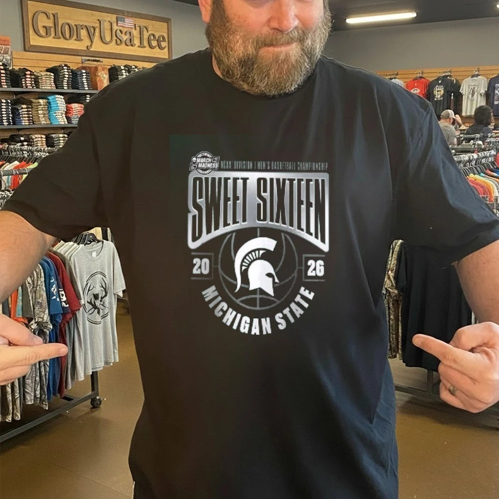 Michigan State Spartans 2026 NCAA Men’s Basketball Tournament March Madness Sweet 16 T-Shirt