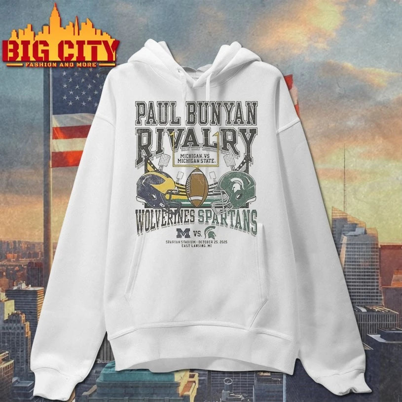 Michigan State Spartans Ivory Football vs Michigan Wolverines Paul Bunyan Rivalry 2025 shirts