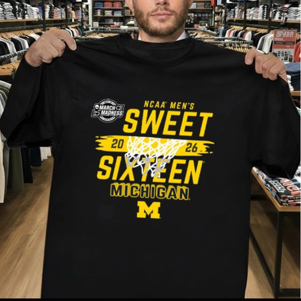 Michigan Wolverines 2026 NCAA Men’s Basketball Sweet 16 Shirt