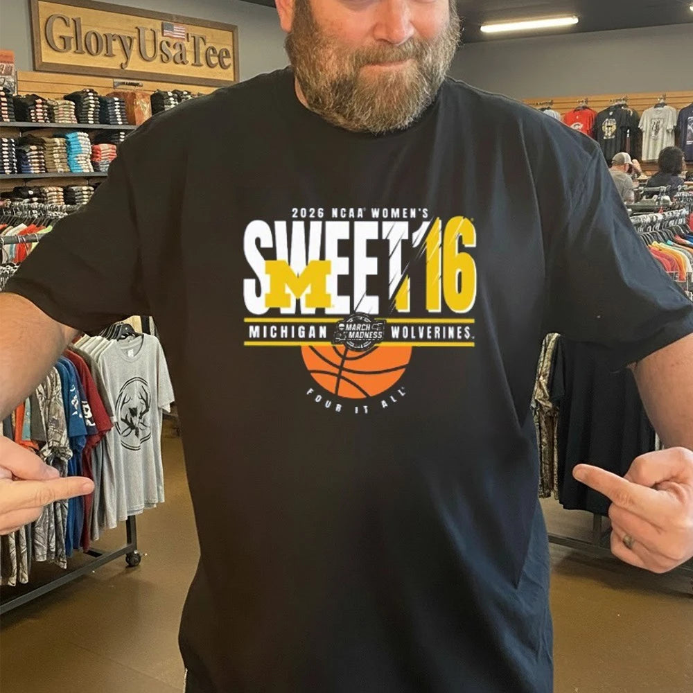 Michigan Wolverines 2026 NCAA Women’s Basketball Sweet 16 Shirt