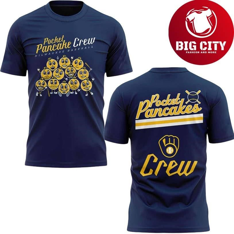 Milwaukee Brewers Pocket Pancake Crew 2025 New Shirt