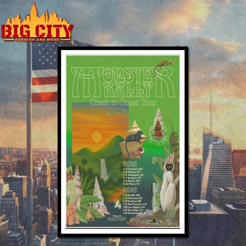 Monster Rally West Coast Tour 2025-2026 Poster Shirt