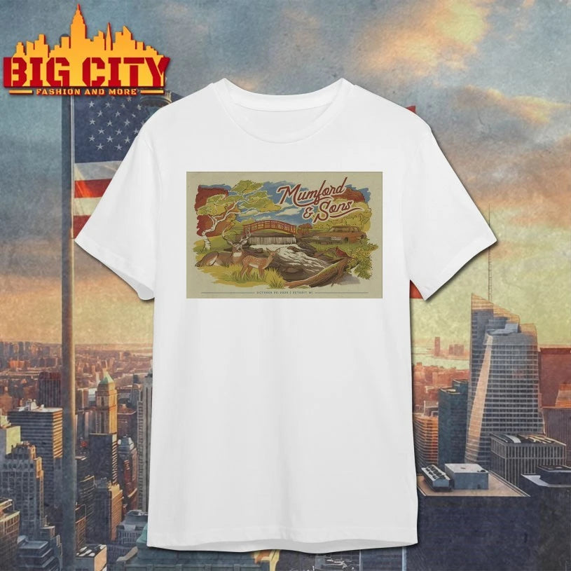 Mumford &amp; Sons Little Caesars Arena On October 20 2025 Concert Poster Shirt