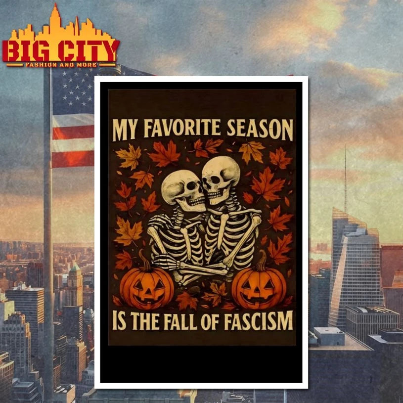 My Favorite Season Is The Fall Of Fascism Skeleton Lovers Shirt