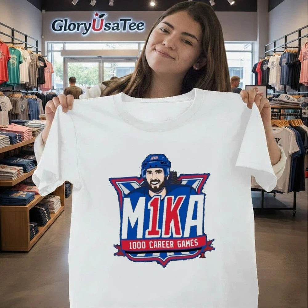 New York Rangers Mika Zibanejad M1KA 1000 Career Game Shirt