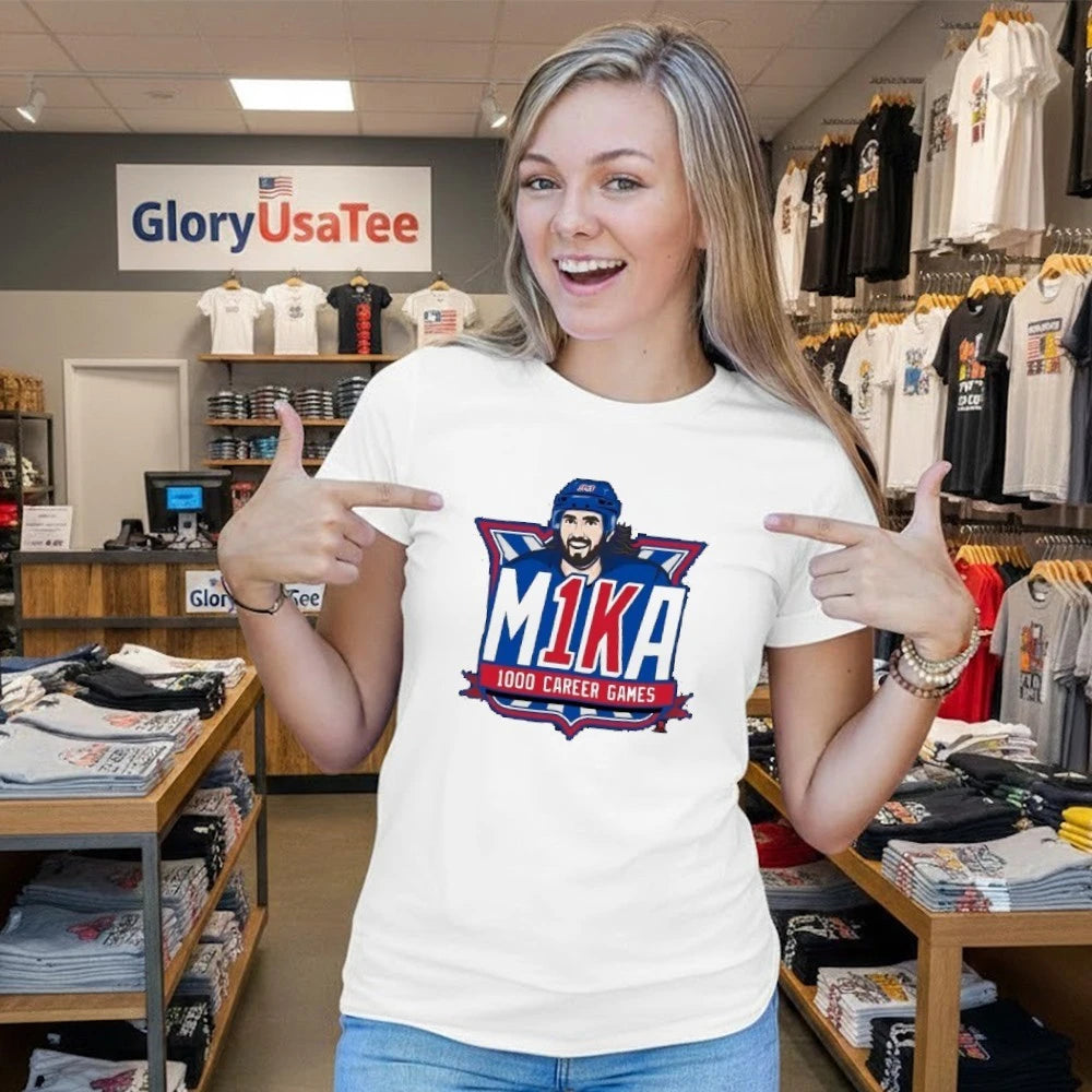 New York Rangers Mika Zibanejad M1KA 1000 Career Game Shirt
