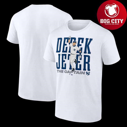 New York Yankees Derek Jeter White Cooperstown Player Shirt