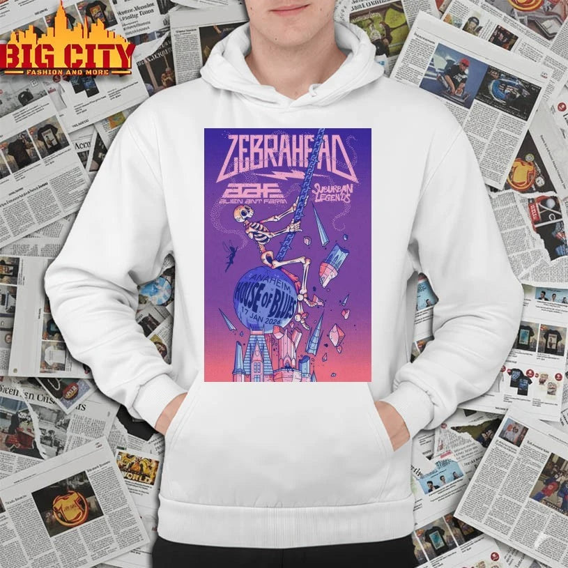 Nice Zebrahead January 17 2026 Anaheim, CA Poster shirts
