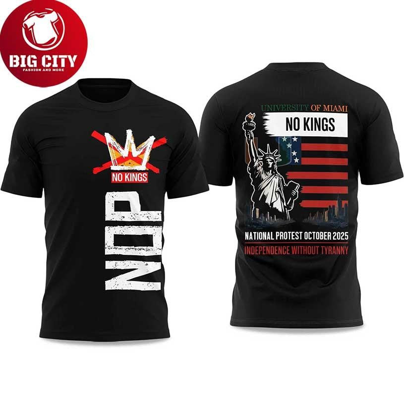 No King University Of Miami New Two Sided Shirt