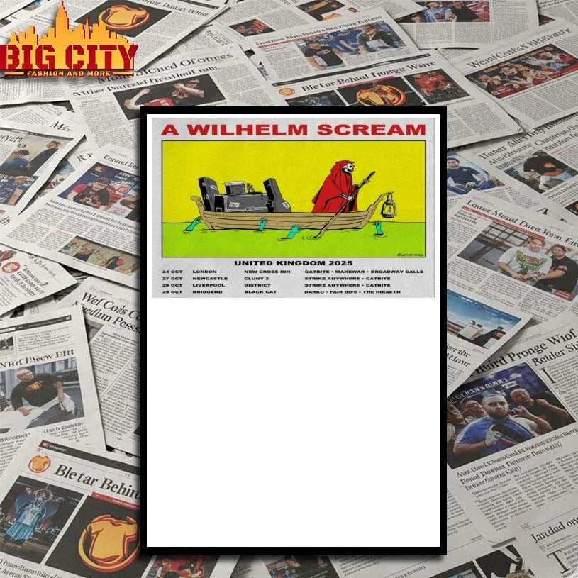 Official A Wilhelm Scream United Kingdom 2025 Poster shirts