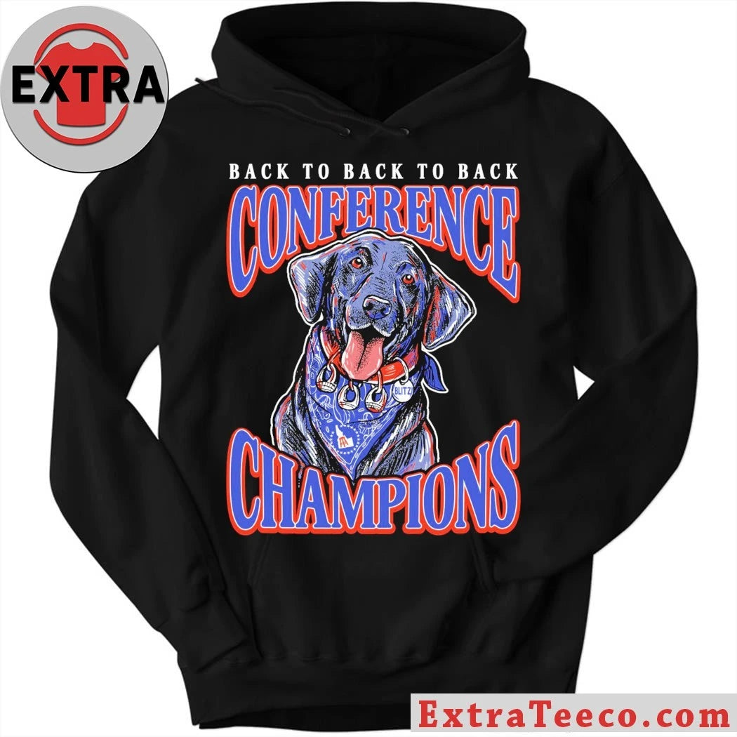 Official Back To Back To Back Conference Champions Blitz T-Shirt