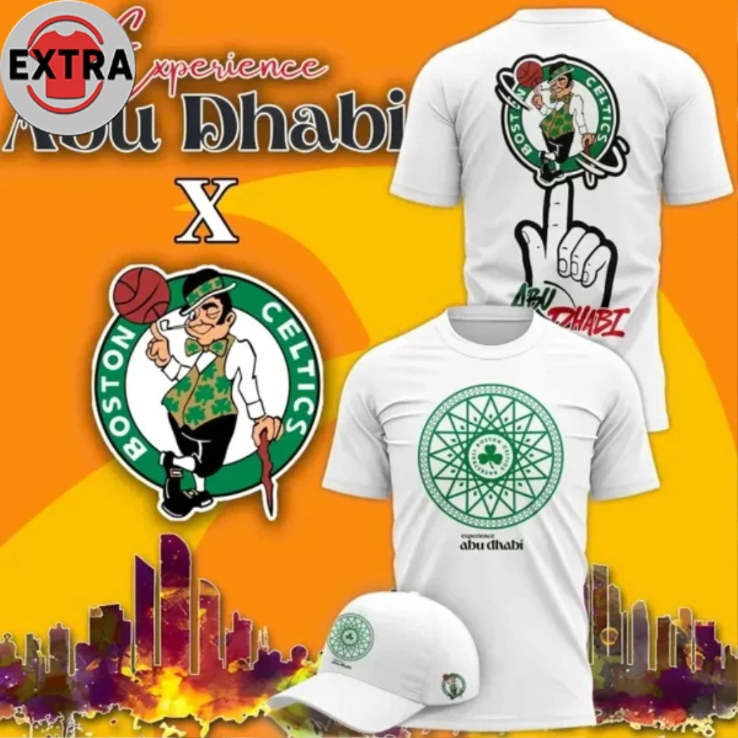 Official Boston Celtics x Experience Abu Dhabi 2025 Edition Hoodie Shirt