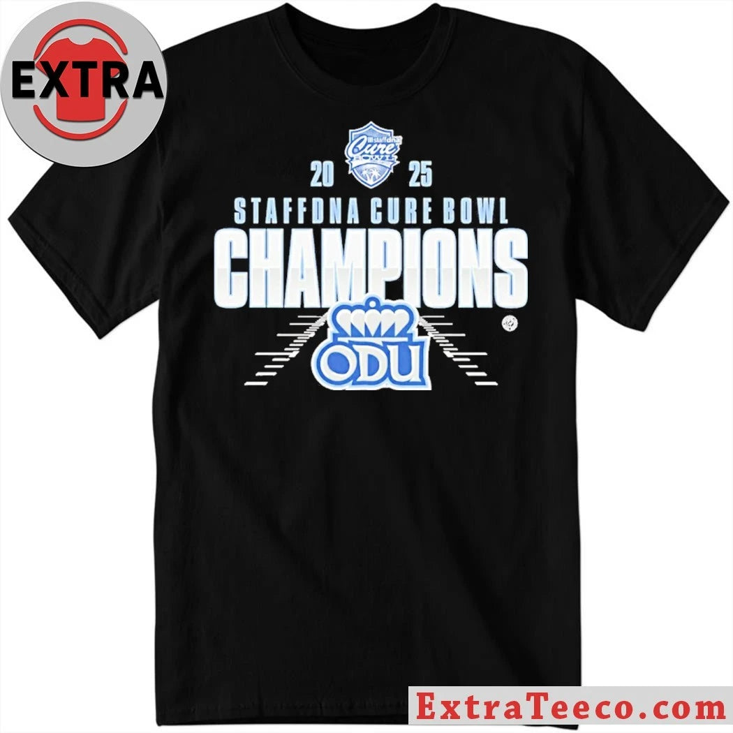 Official Celebrating Team ODU’s victory at the 2025 StaffDNA Cure Bowl Shirt
