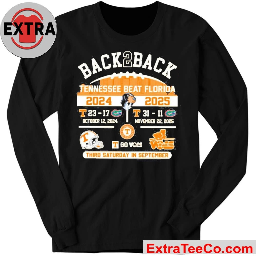 Official Celebrating Tennessee’s back-to-back victory over Florida in the 2024 and 2025 college football seasons Shirt