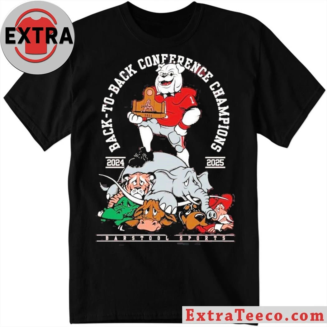 Official Celebrating the Georgia Bulldogs’ back-to-back championships in 2024 – 2025 Shirt