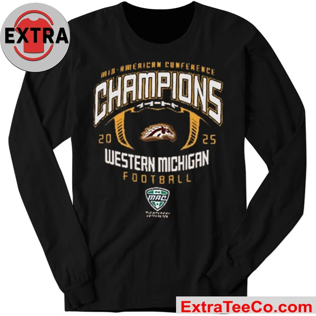 Official Champion Western Michigan Broncos Brown 2025 Football MAC Conference Champs Jersey Shirt